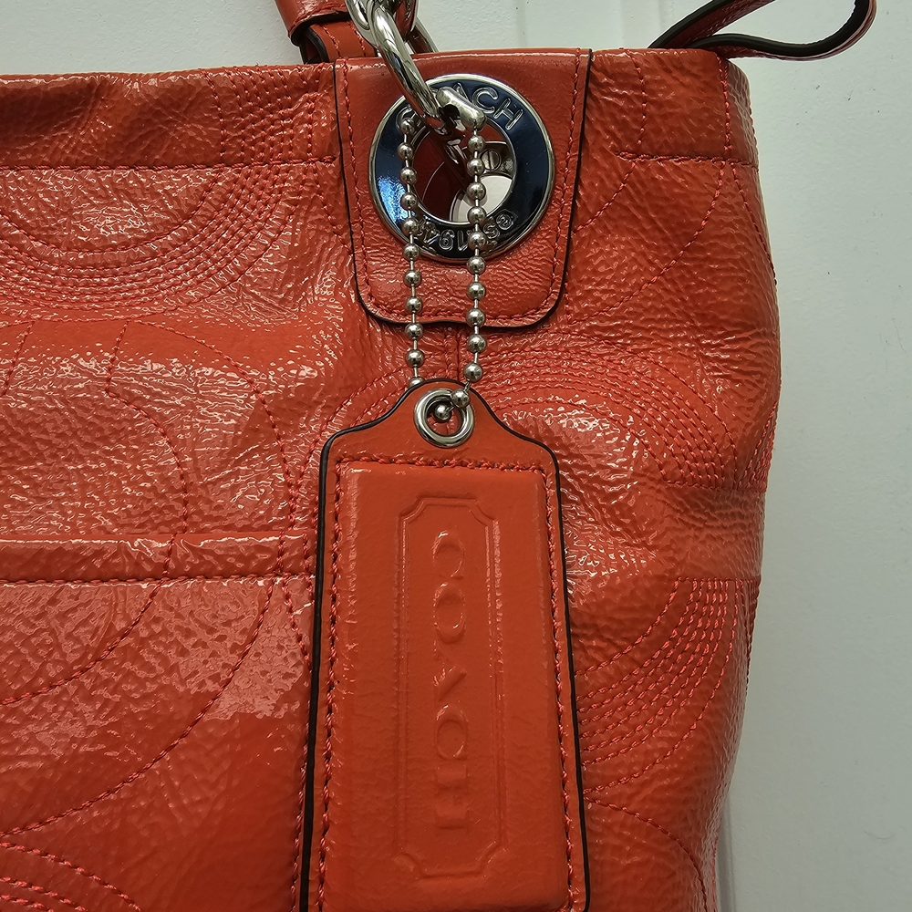 Coach Coral Leather Tote Bag NWT